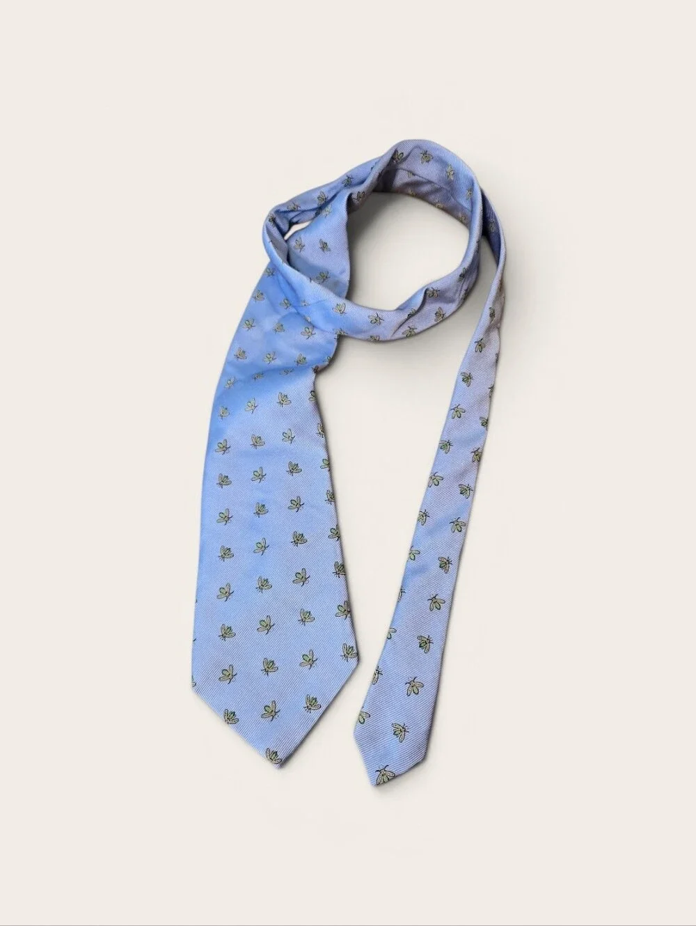 Vineyard Vines Print Silk Tie Light Blue Novelty Neck Tie